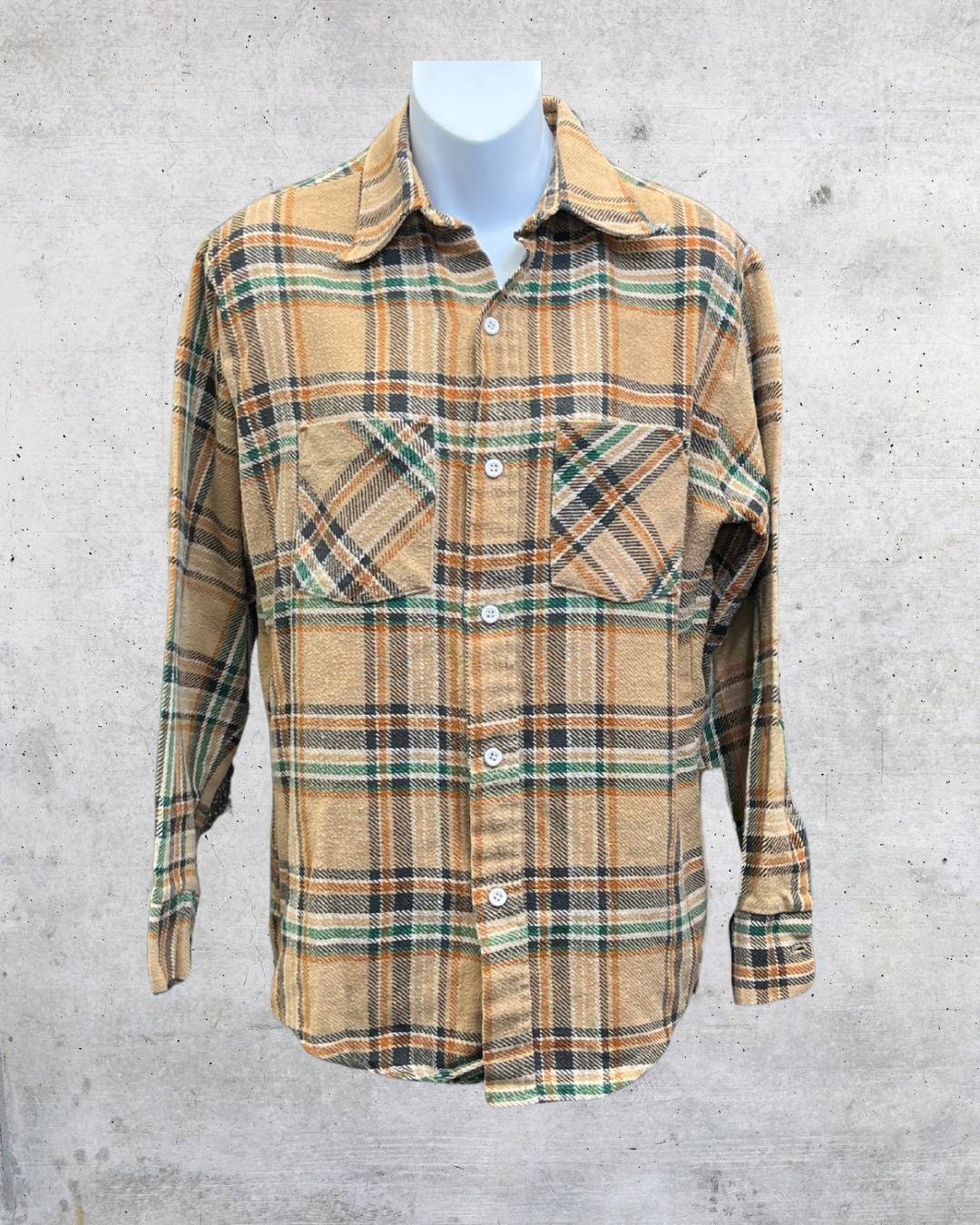 Vintage Big Mac Plaid Flannel Shirt JCPenney Workwear Classic - Medium