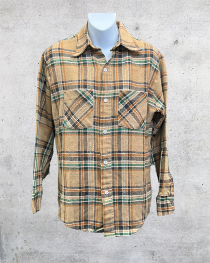 Vintage Big Mac Plaid Flannel Shirt JCPenney Workwear Classic - Medium