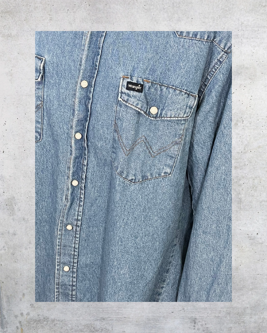 Wrangler Denim Snap Shirt - Large