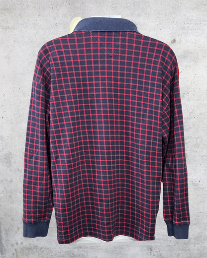 Vintage 90s Tommy Hilfiger Long Sleeve Rugby Polo – Large