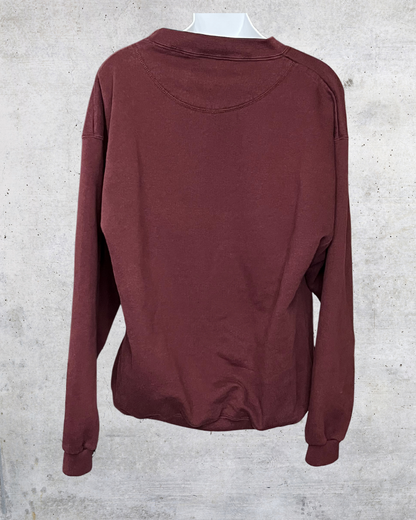 Vintage 90s “Bass Classics” Embroidered Maroon Sweatshirt - Medium