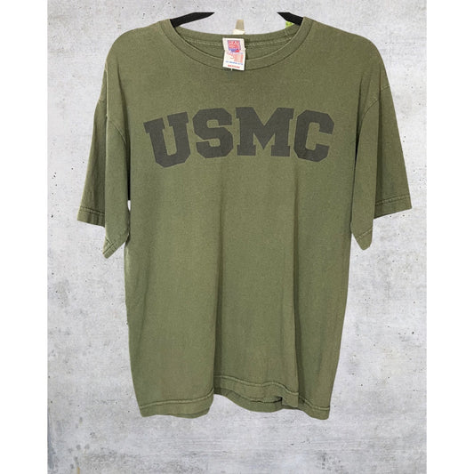 USMC Military Green Tee – Bayside Made in USA