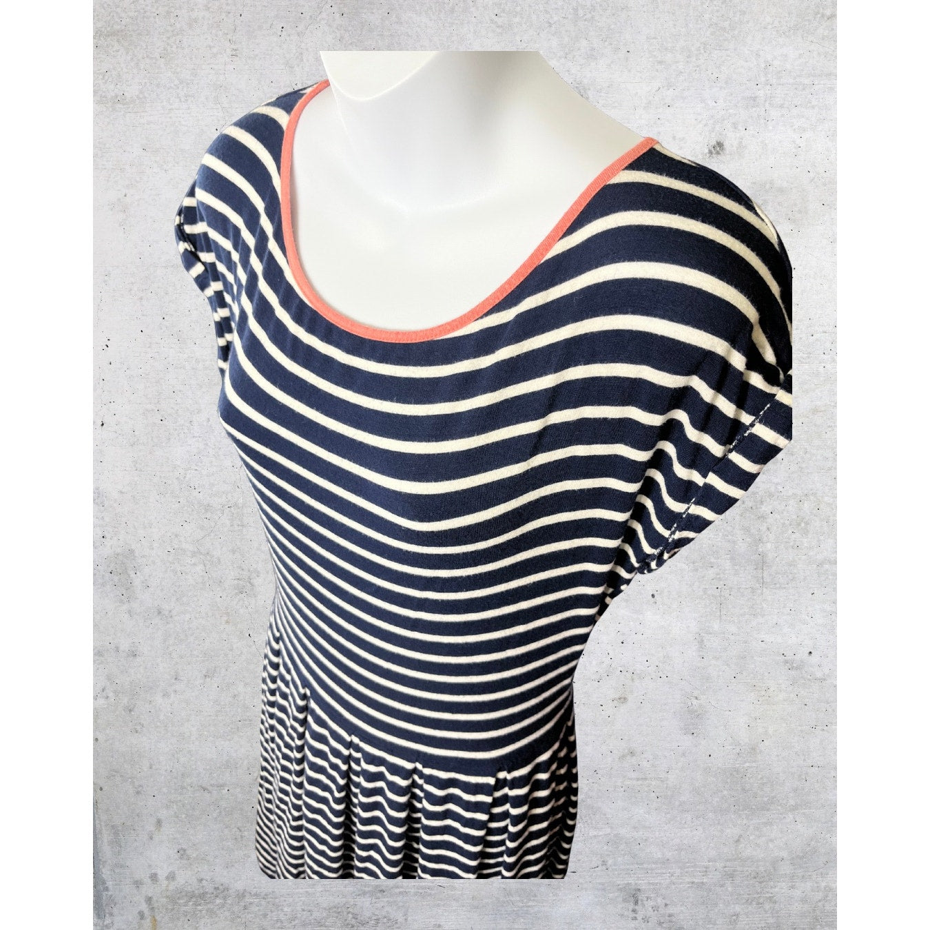 Navy Stripe Fit & Flare Dress