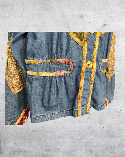 New Direction Patchwork Denim Jacket - Large