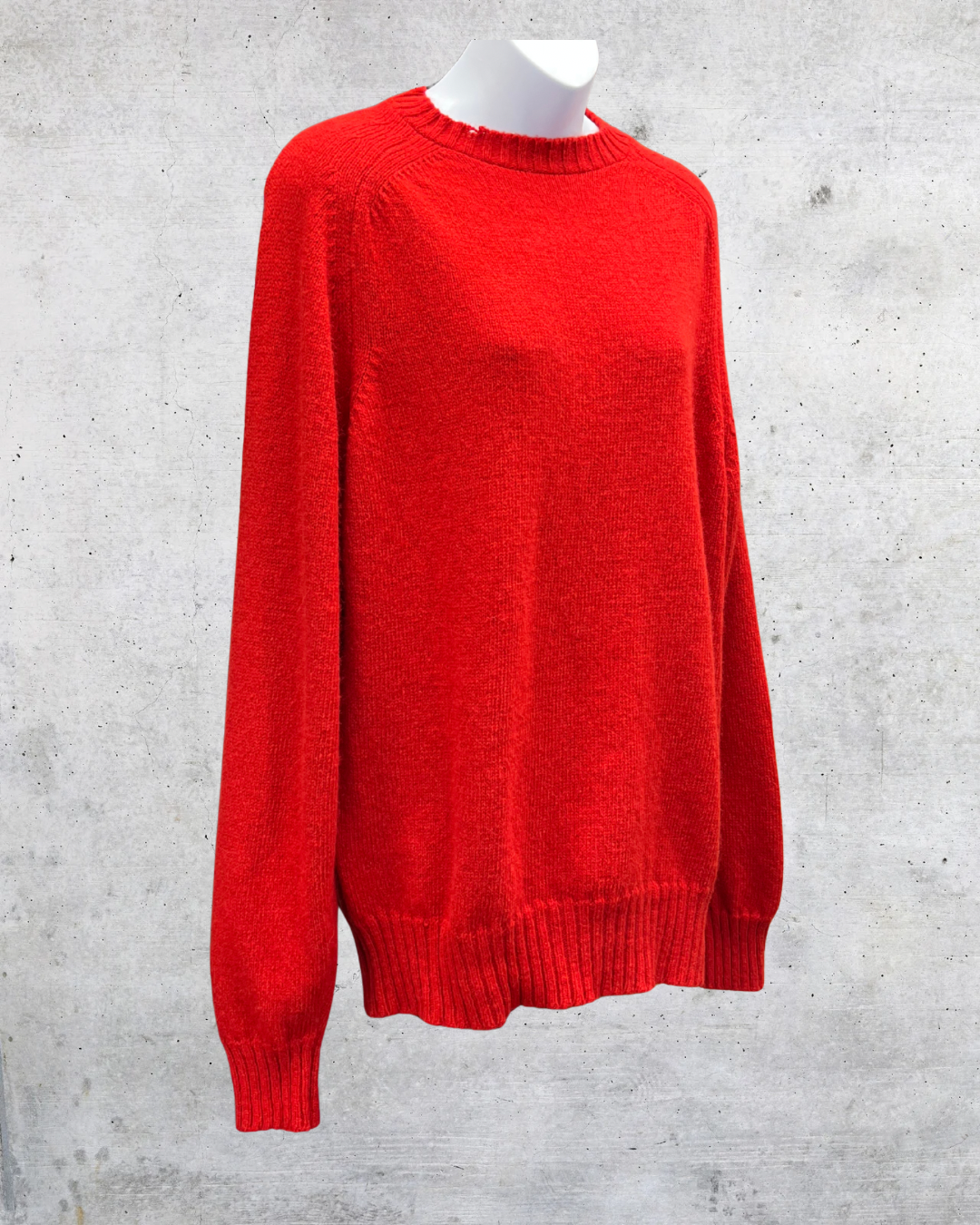 Vintage 90s Red Knit Sweater The Fox Collection Made USA - XL