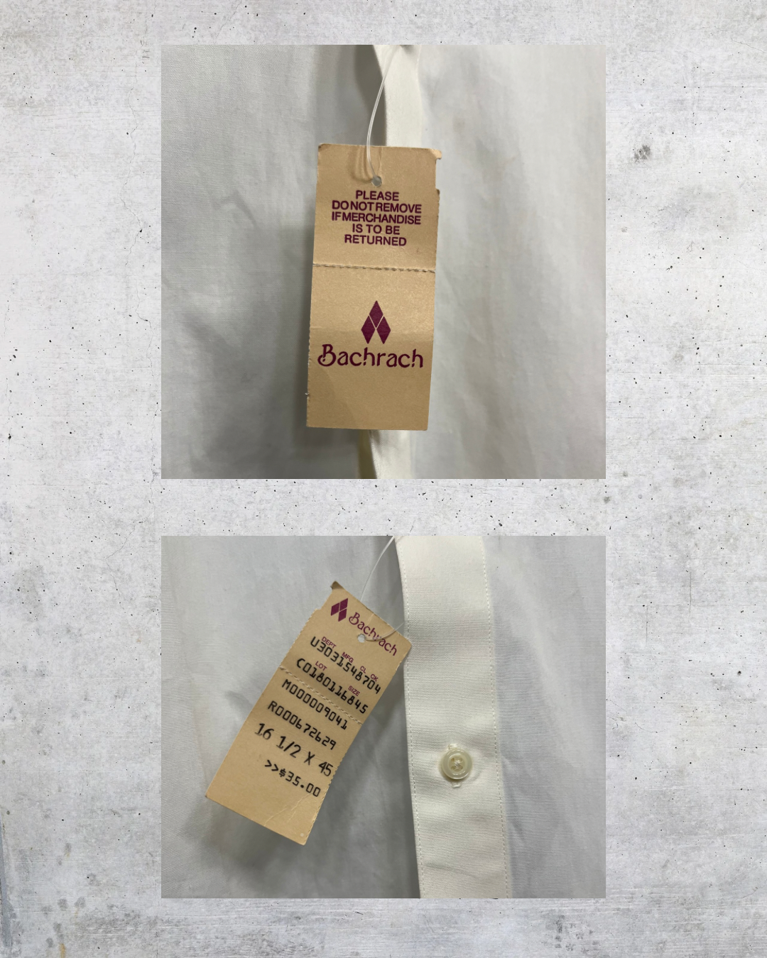 Bachrach Cream Dress Shirt (NWT) - Large