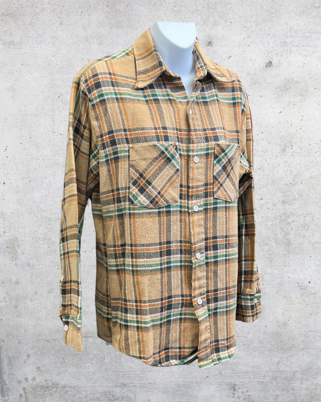 Vintage Big Mac Plaid Flannel Shirt JCPenney Workwear Classic - Medium