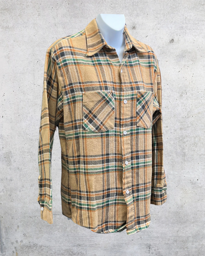 Vintage Big Mac Plaid Flannel Shirt JCPenney Workwear Classic - Medium