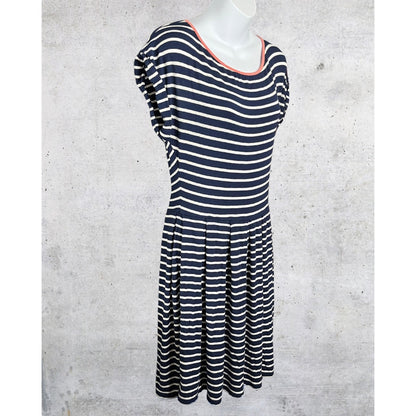 Navy Stripe Fit & Flare Dress