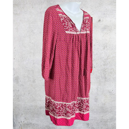 Maroon Boho Tunic Dress