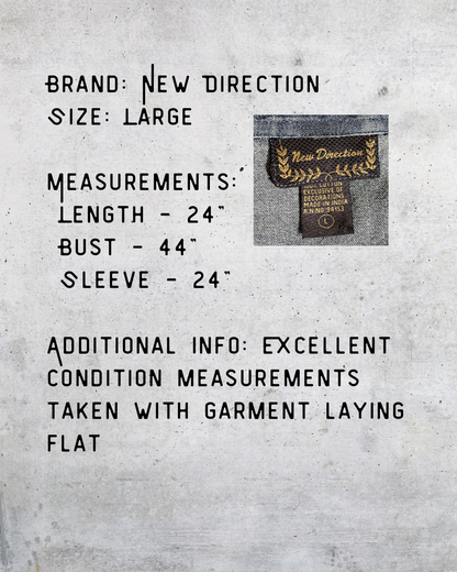 New Direction Patchwork Denim Jacket - Large