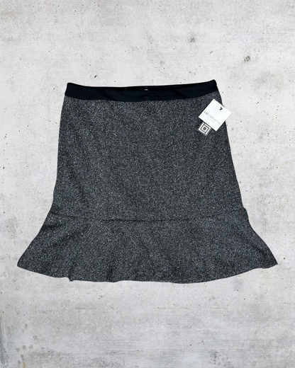 Liz Claiborne Black & White Tweed Skirt Size 12 NWT