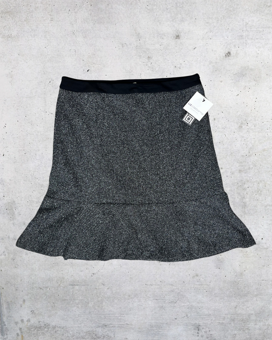 Liz Claiborne Black & White Tweed Skirt Size 12 NWT
