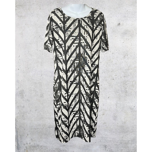 Graphic Leaf Print Dress