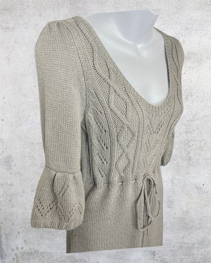 Decree Gray Knit Sweater Dress – Large
