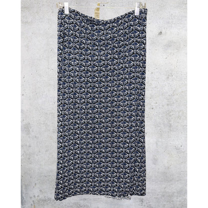 Y2K Geometric Lettuce Hem Midi Skirt
