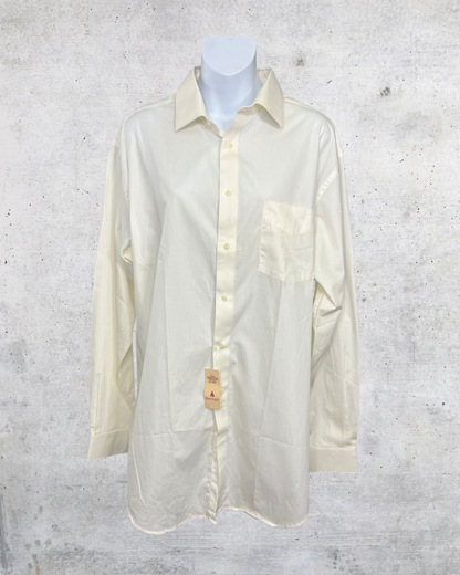 Bachrach Cream Dress Shirt (NWT) - Large
