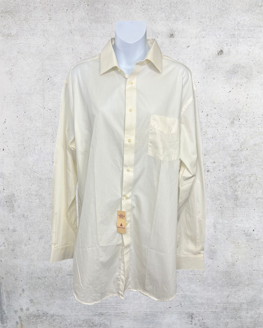Bachrach Cream Dress Shirt (NWT) - Large