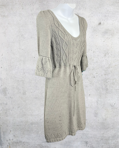 Decree Gray Knit Sweater Dress – Large