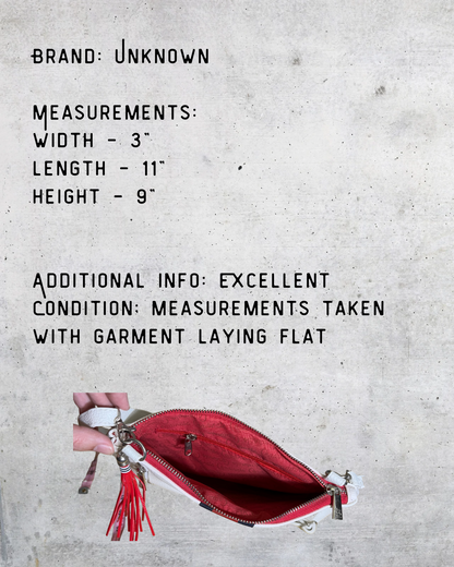 Red & Navy Stripe Tassel Crossbody Bag - Cardinals