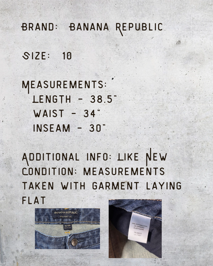 Classic Straight-Leg Banana Republic Jeans - Size 10
