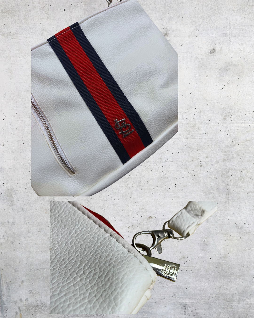 Red & Navy Stripe Tassel Crossbody Bag - Cardinals