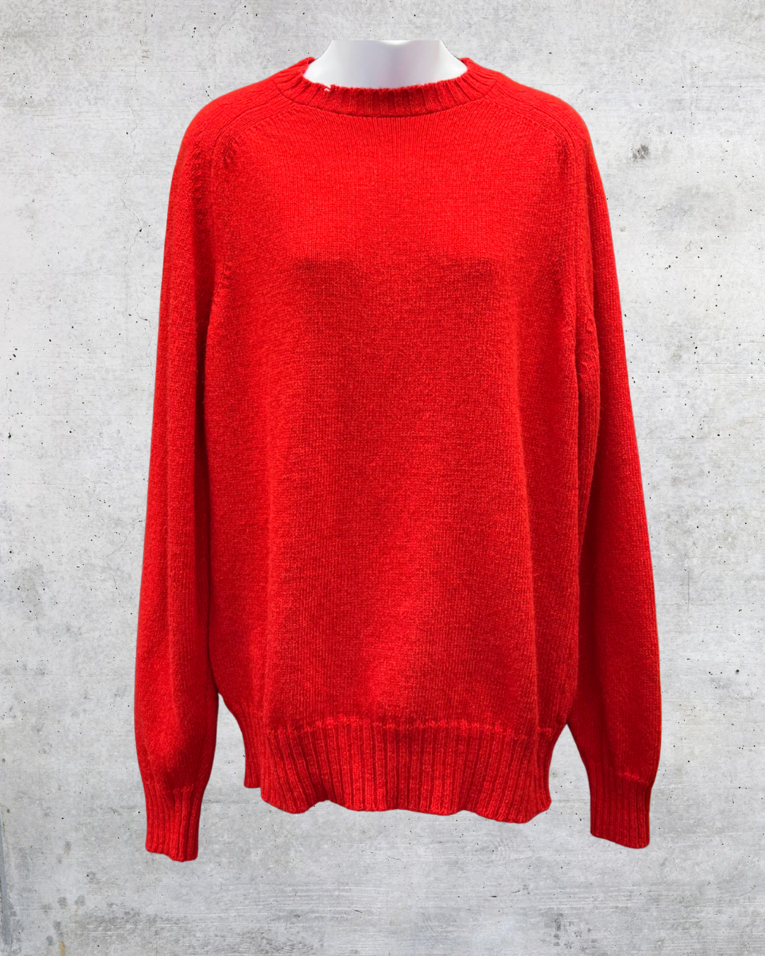 Vintage 90s Red Knit Sweater The Fox Collection Made USA - XL