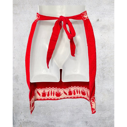 Vintage 1960s Callaway Red Terrycloth Apron