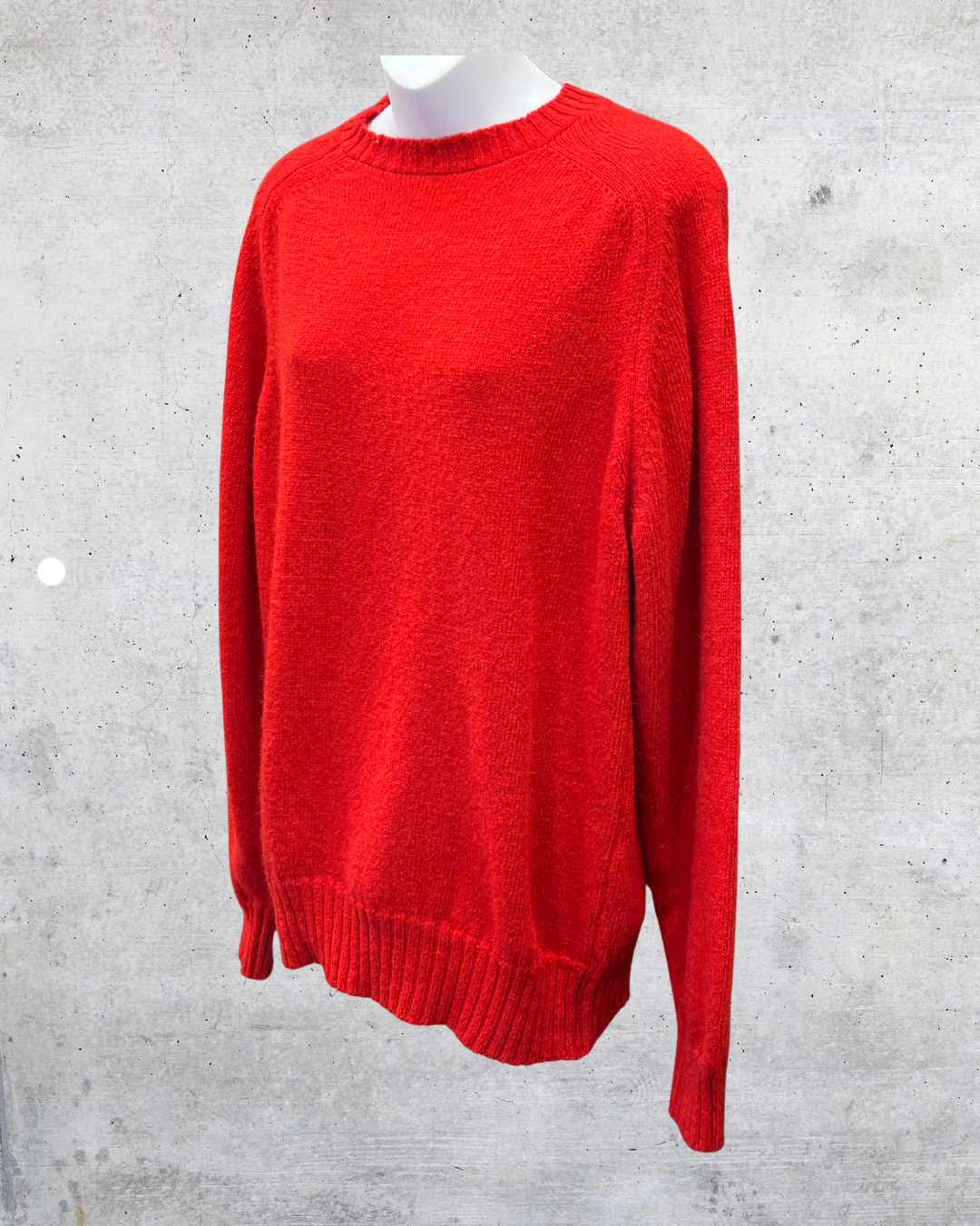 Vintage 90s Red Knit Sweater The Fox Collection Made USA - XL