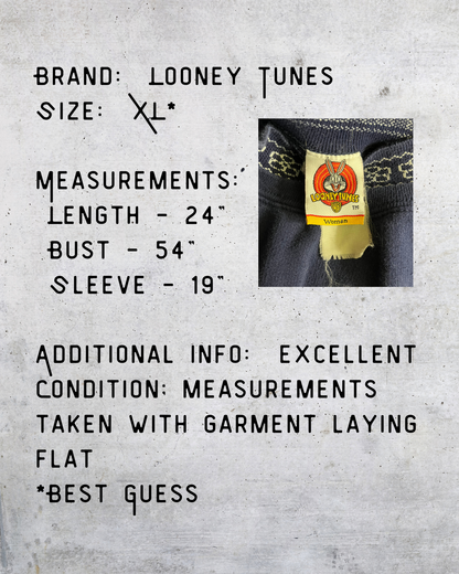 Vintage Looney Tunes “Come and Get It!” Graphic Crewneck Sweatshirt - XL