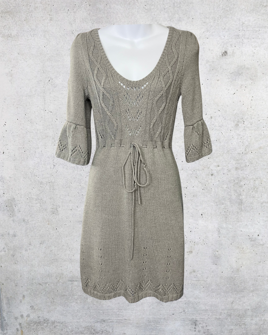 Decree Gray Knit Sweater Dress – Large
