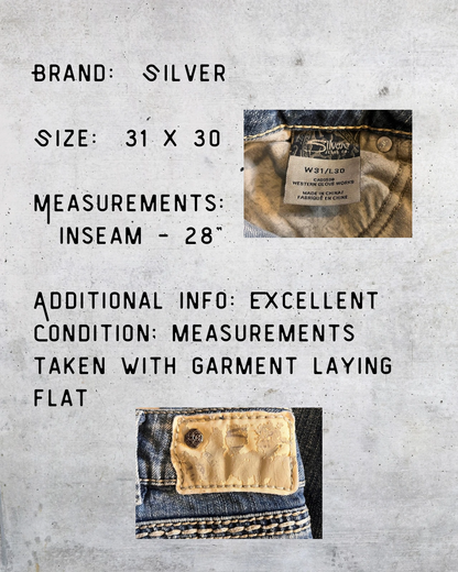 Classic Silver Bootcut Jeans  - 31 x 30