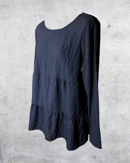 Midnight Peplum Blouse - Large