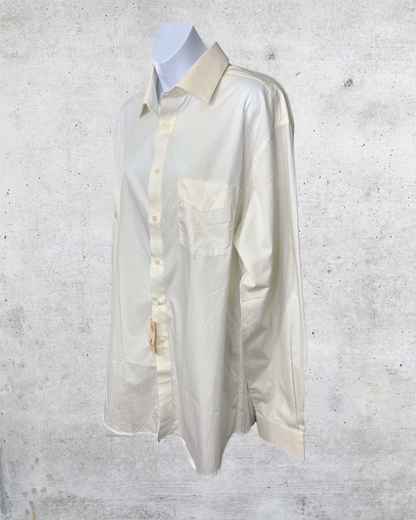 Bachrach Cream Dress Shirt (NWT) - Large