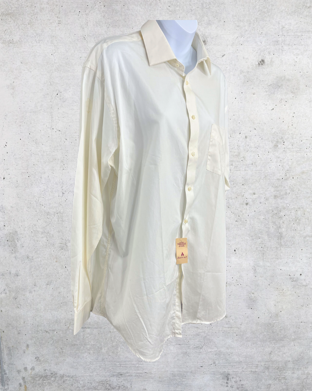 Bachrach Cream Dress Shirt (NWT) - Large