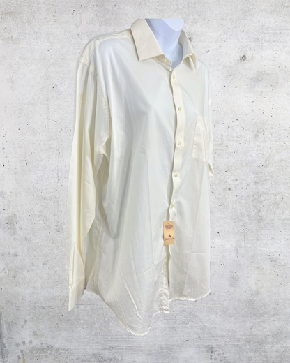 Bachrach Cream Dress Shirt (NWT) - Large