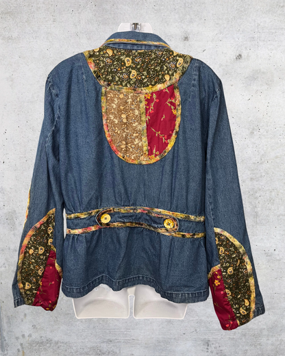 New Direction Patchwork Denim Jacket - Large