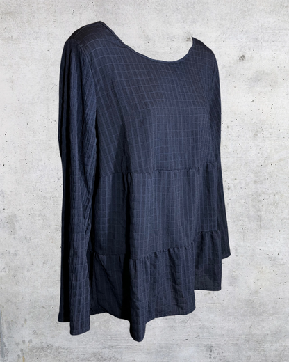 Midnight Peplum Blouse - Large