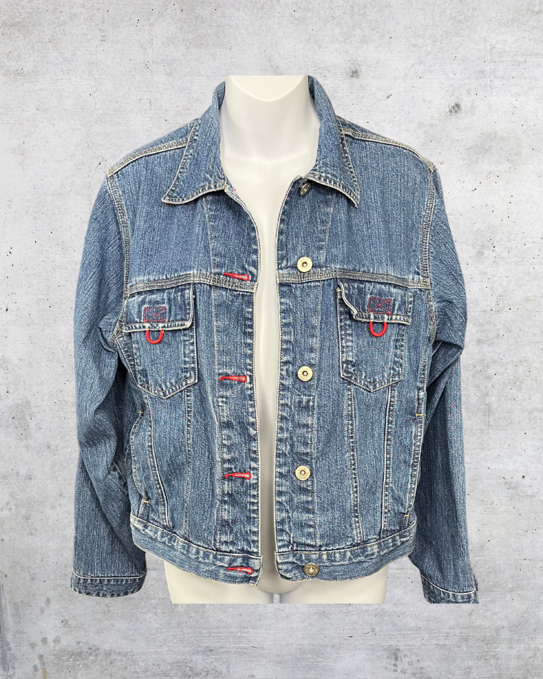 B.U.M. Jeans Red Stitch Denim Jacket - Medium