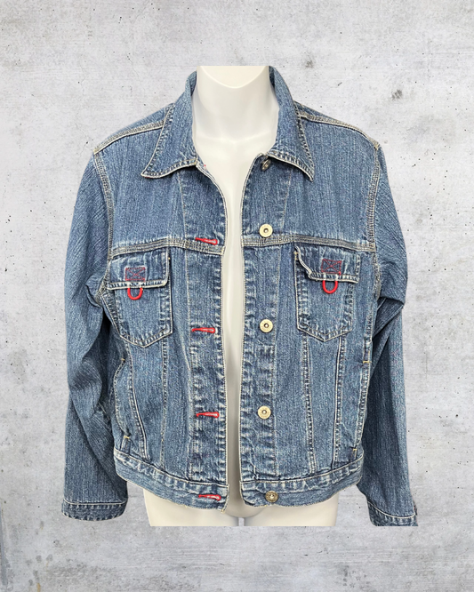 B.U.M. Jeans Red Stitch Denim Jacket - Medium
