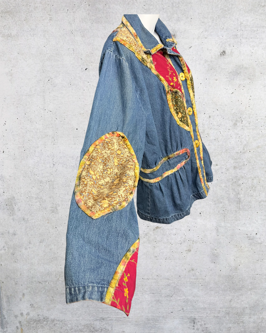 New Direction Patchwork Denim Jacket - Large