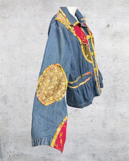 New Direction Patchwork Denim Jacket - Large