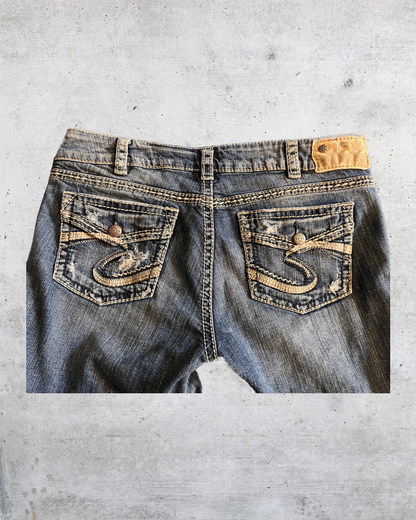 Classic Silver Bootcut Jeans  - 31 x 30