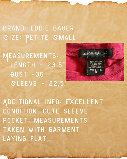 Red Eddie Bauer Top - Petite Small