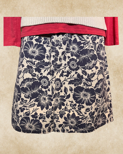 Navy Bloom Eddie Bauer Skirt - Size 12