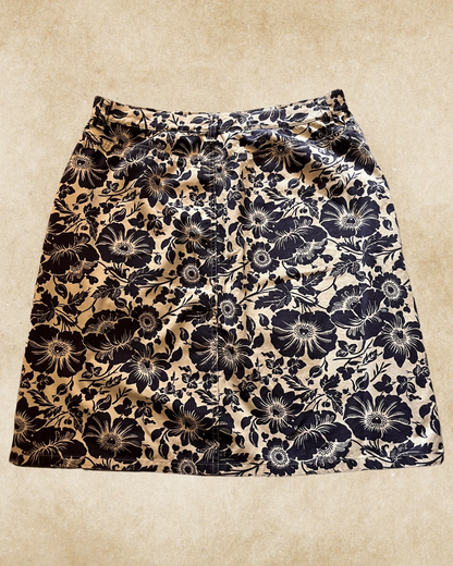 Navy Bloom Eddie Bauer Skirt - Size 12