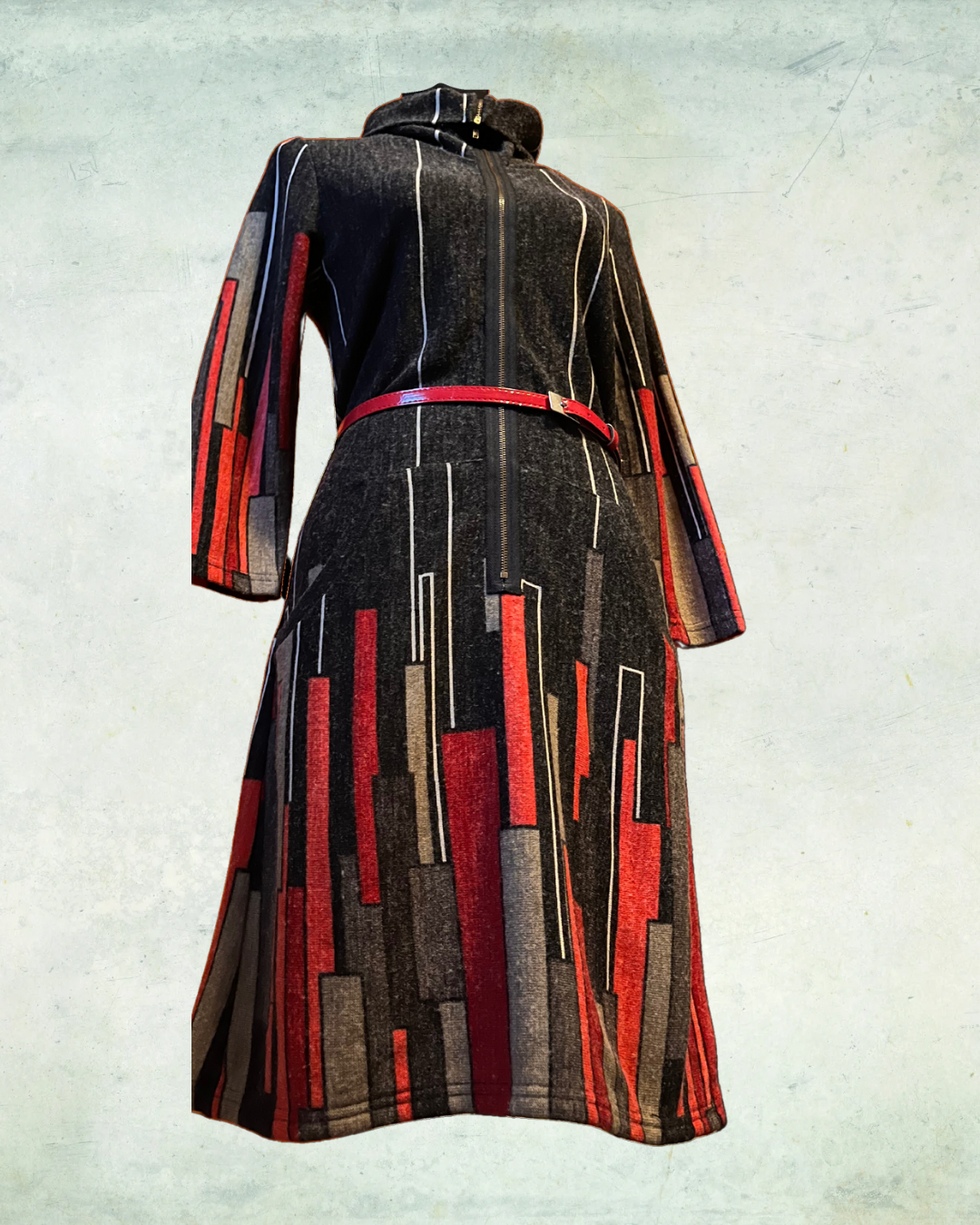 Papillion Dress with Geometric Pattern - Large
