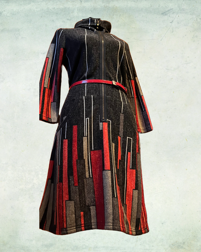 Papillion Dress with Geometric Pattern - Large