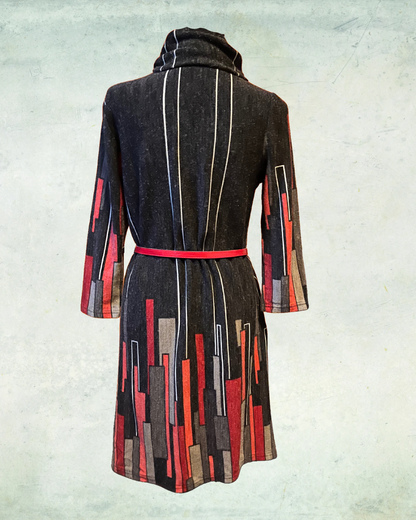 Papillion Dress with Geometric Pattern - Large