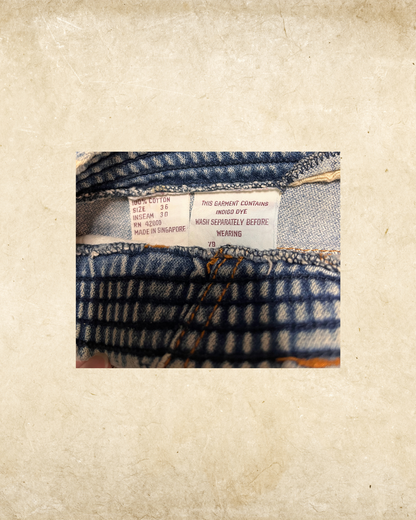 Super Distressed Vintage Private Club Jeans - 36” x 30”